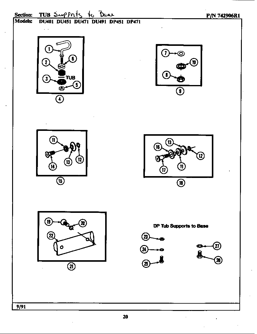 Tub support