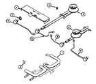 Jenn-Air CG206B-E burner/manifold assembly diagram