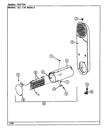 Heater (lse2700w) (lse2700w-c) (lse2700w-8)