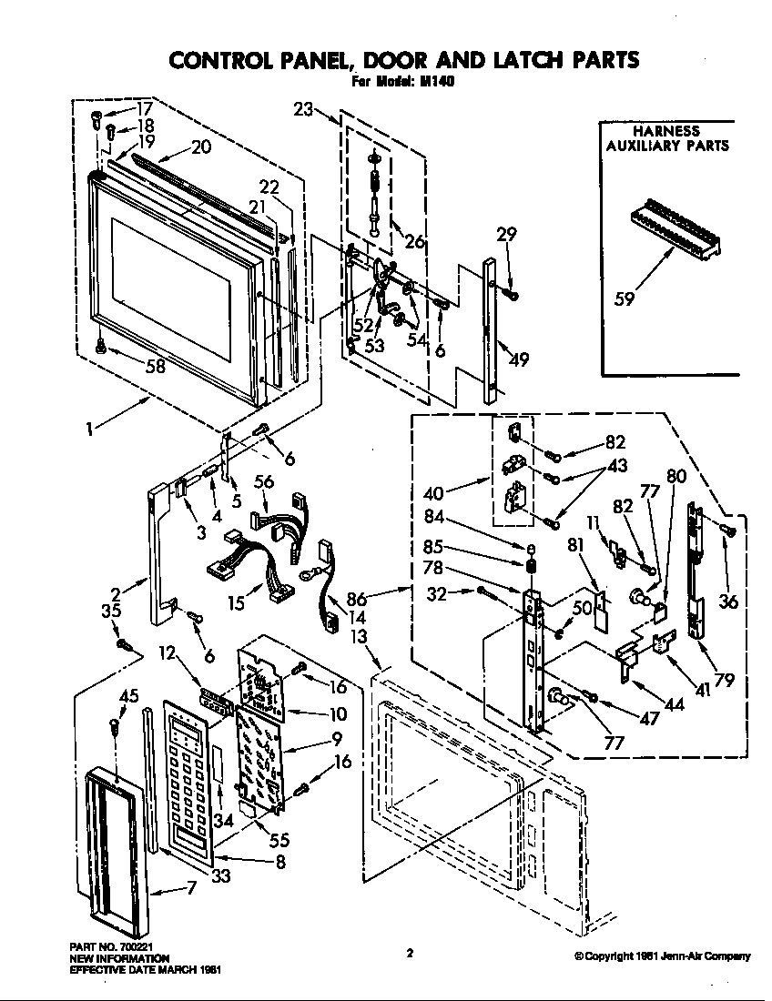 Control panel, door & latch