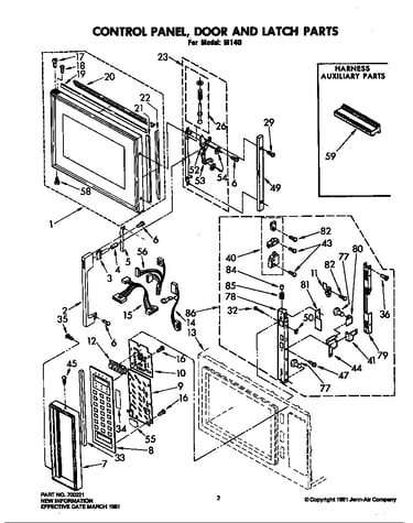 Control panel, door & latch