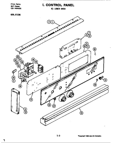 Control panel (lower)