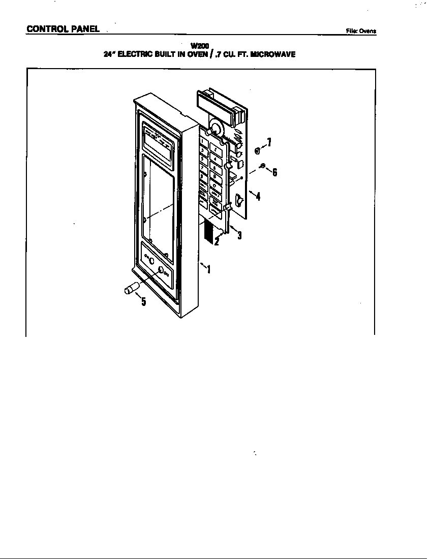 Control panel  (microwave)