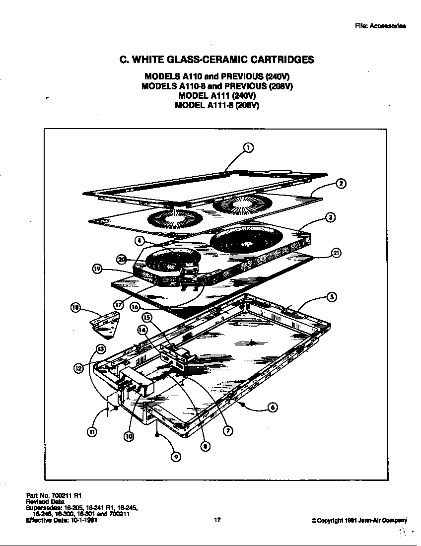 CARTRIDGES (WHITE GLASS)