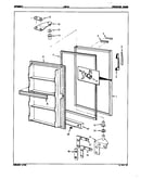 Upright freezer door