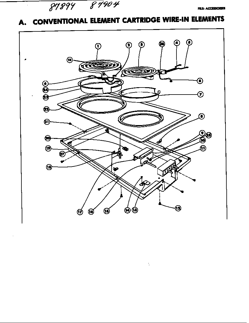Conventional element cartridge wire-in