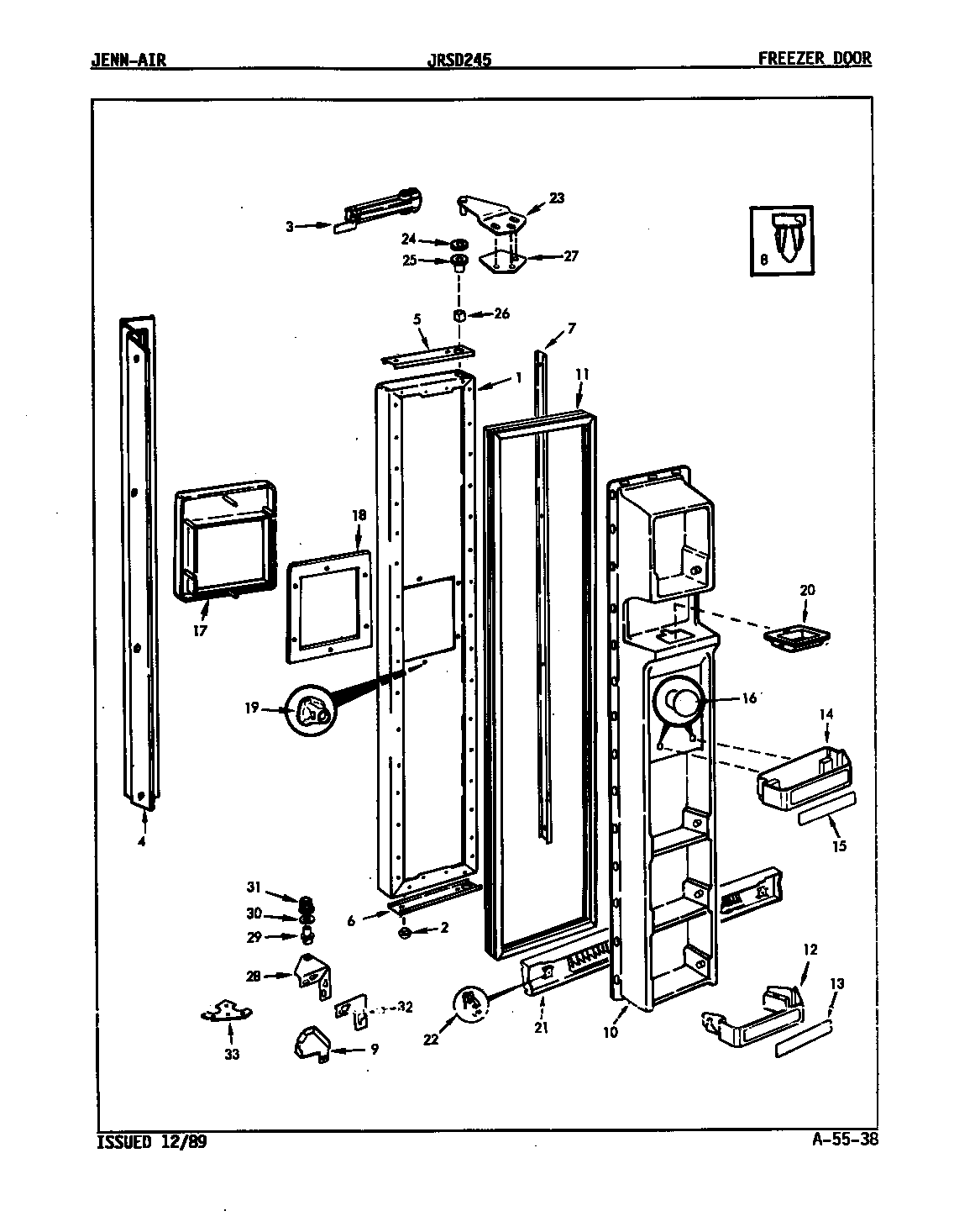 Freezer door