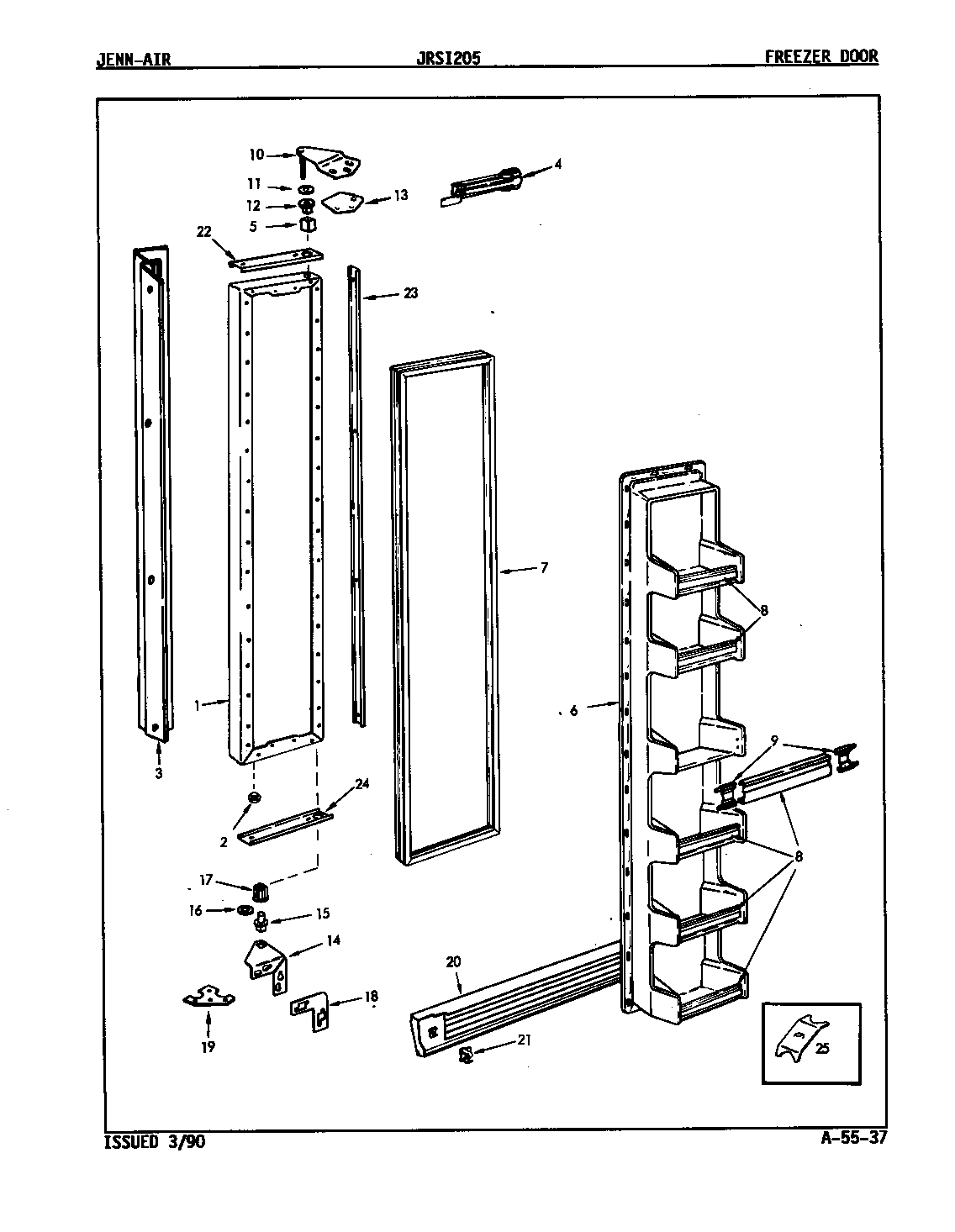 Freezer door