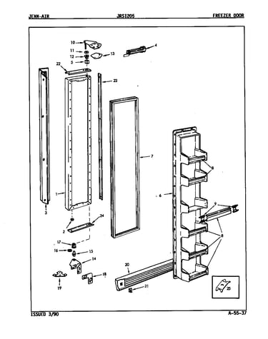 Freezer door