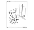 Jenn-Air JRS205W/DQ02A shelves & accessories diagram