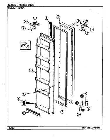 Freezer door