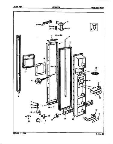 Freezer door