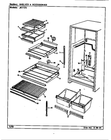 Shelves & accessories (b/m cj23a)