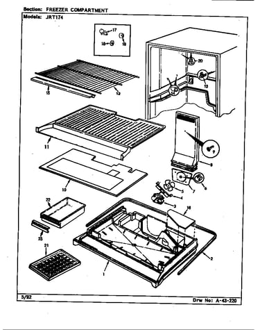 Freezer compartment (b/m cj23a)
