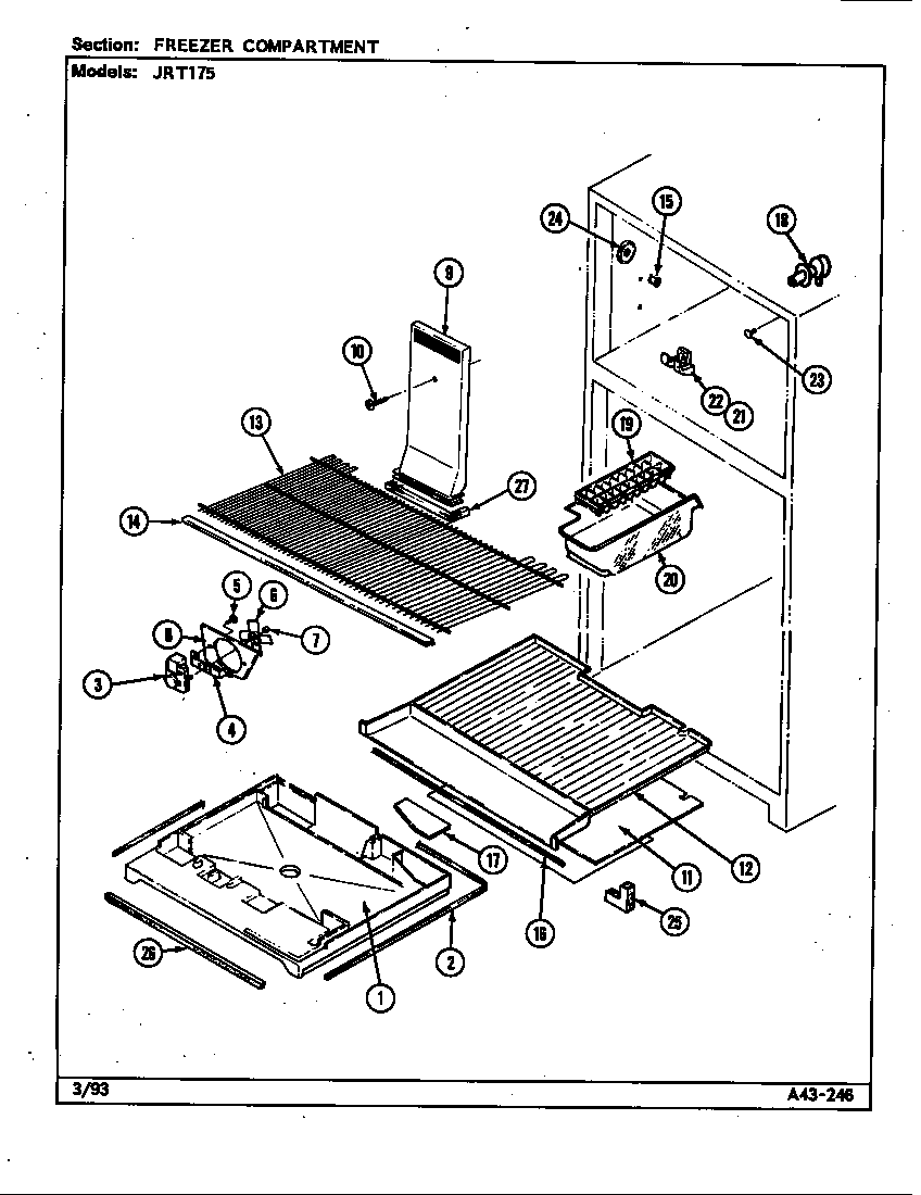 Freezer compartment (b/m dj24a)