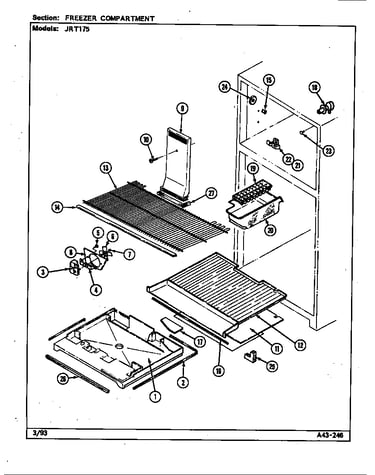 Freezer compartment (b/m dj24a)