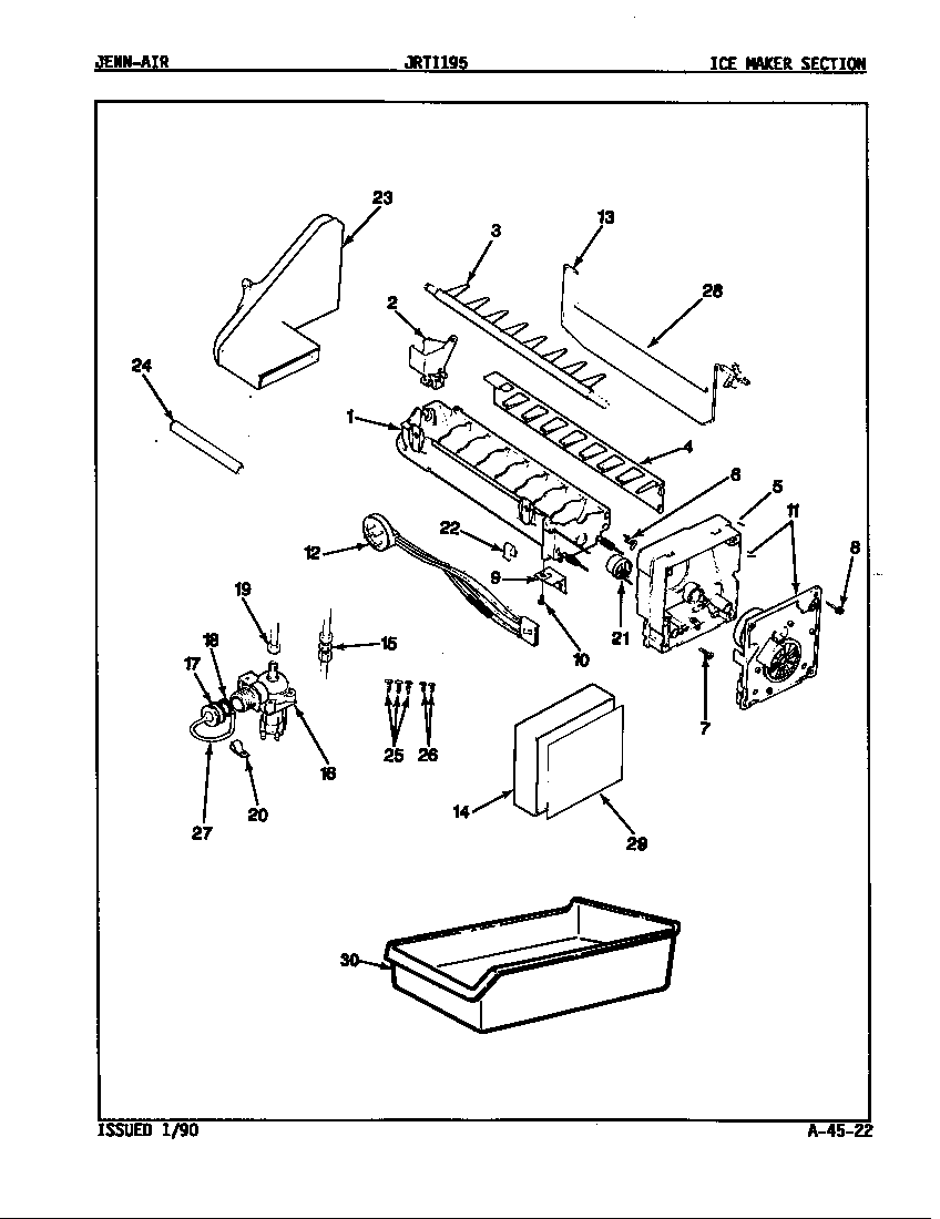 Ice maker section