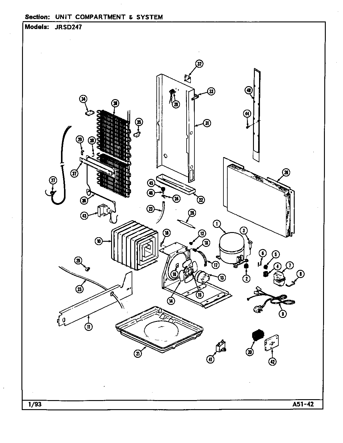 UNIT COMPARTMENT & SYSTEM (JRSD247B/DQ83A) (JRSD247L/DQ85A) (JRSD247W/DQ81A)