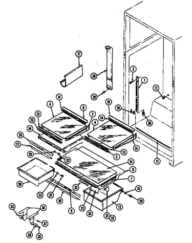 Shelves & accessories (b/m dj57a)
