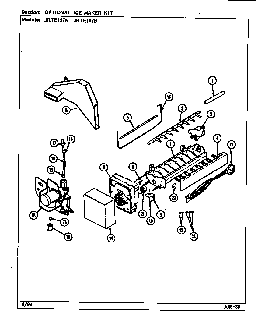 OPTIONAL ICE MAKER KIT (B/M DJ57A)