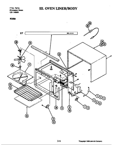 Oven liner-body (m166w) (m166w)
