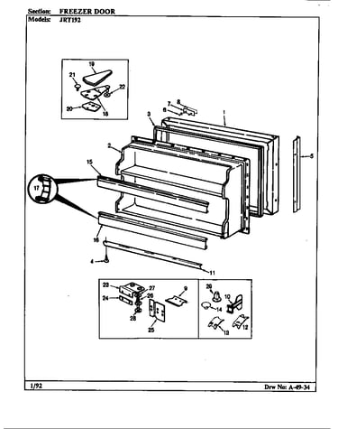 Freezer door