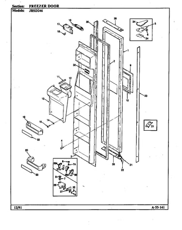 Freezer door