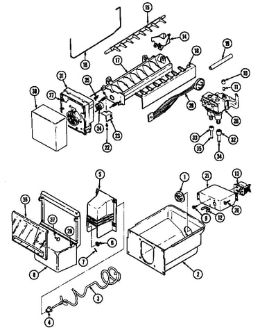 Ice maker & bin