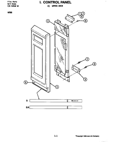 Control panel-upper oven