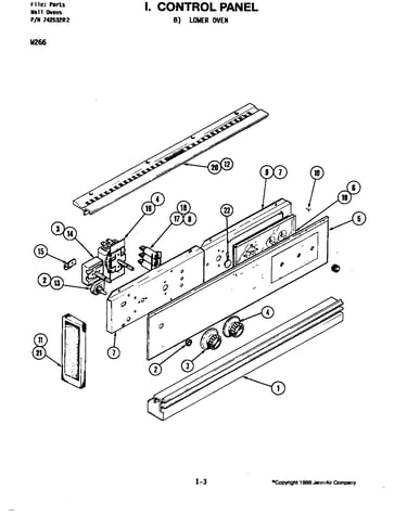 Control panel-lower oven