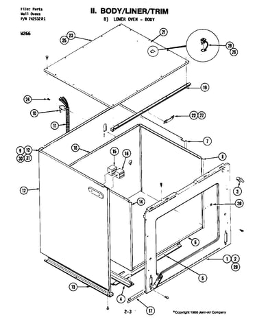 Body-liner/trim-lower oven