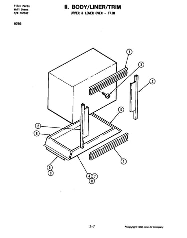 Body-liner/trim-upper & lower oven