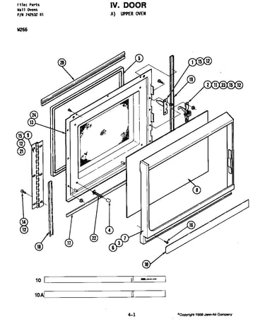 Door-upper oven