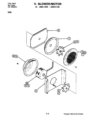 Blower motor-convection fan-lower