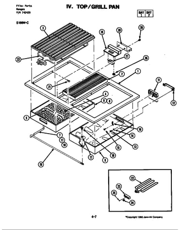 Top/grill pan (s156w-c)