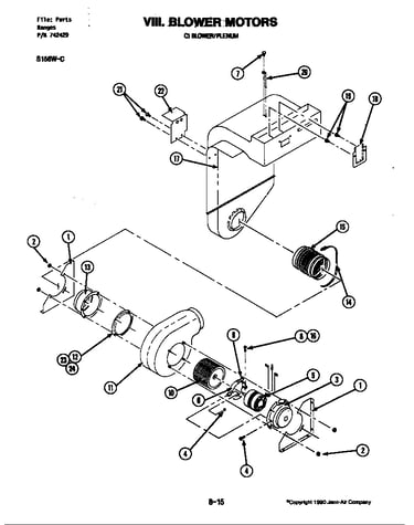 Blower motor-blower/plenum (s156w-c)