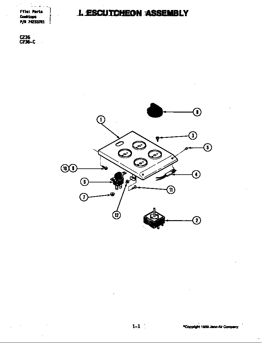 ESCUTCHEON ASSEMBLY (C236) (C236-C)