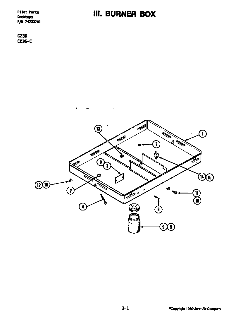 BURNER BOX (C236) (C236-C)