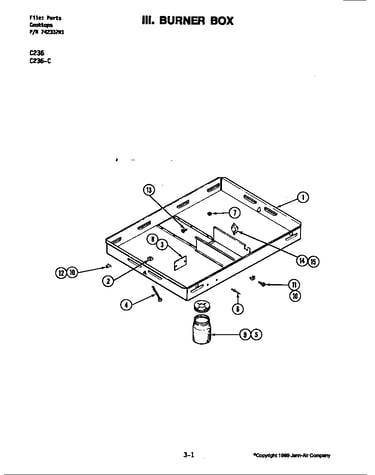 Burner box (c236) (c236-c)