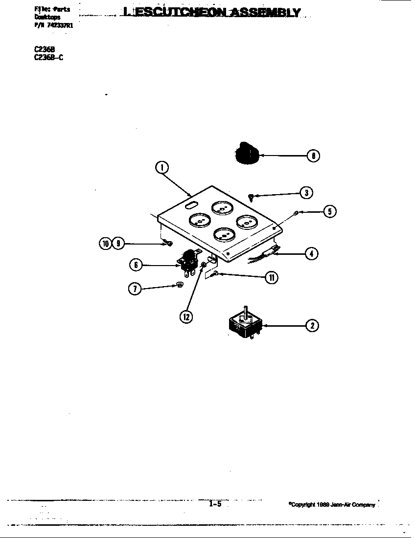 Escutcheon assembly (c236b,b-c,ngb) (c236b) (c236b-c) (c236ngb)