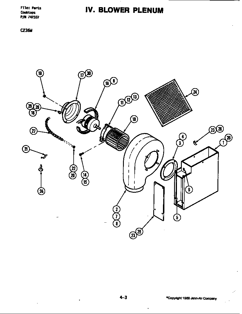 BLOWER PLENUM (C236W,W-C,NGW) (C236NGW) (C236W) (C236W-C)