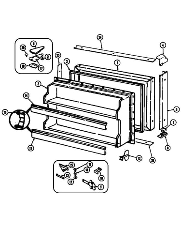 Freezer door