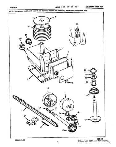Ice cream maker kit (icm100 b/m 7x24a)