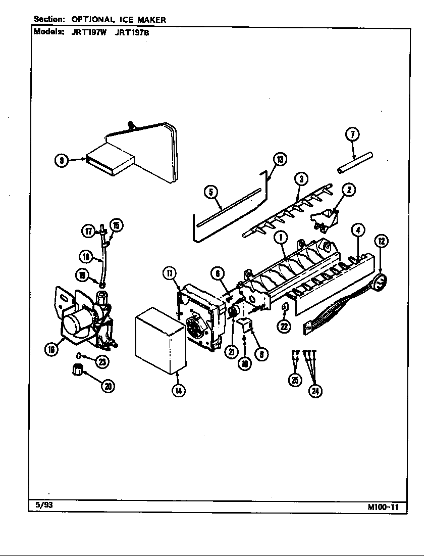 Optional ice maker kit