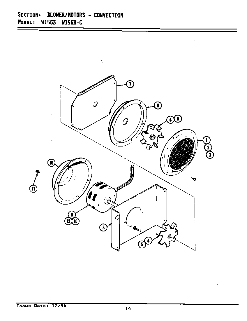 BLOWER MOTOR (CONVECTION) (W156B) (W156B-C)