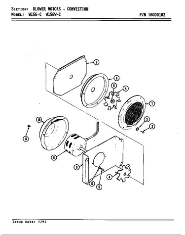 Blower motor-convection (w156-c & w156w) (w156-c) (w156w-c)