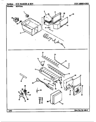 Ice maker & bin (ersw24a/am81e) (ersw24a/am81f) (ersw24a/bm81a) (ersw24a/bm81b) (ersw24a/bm81c)