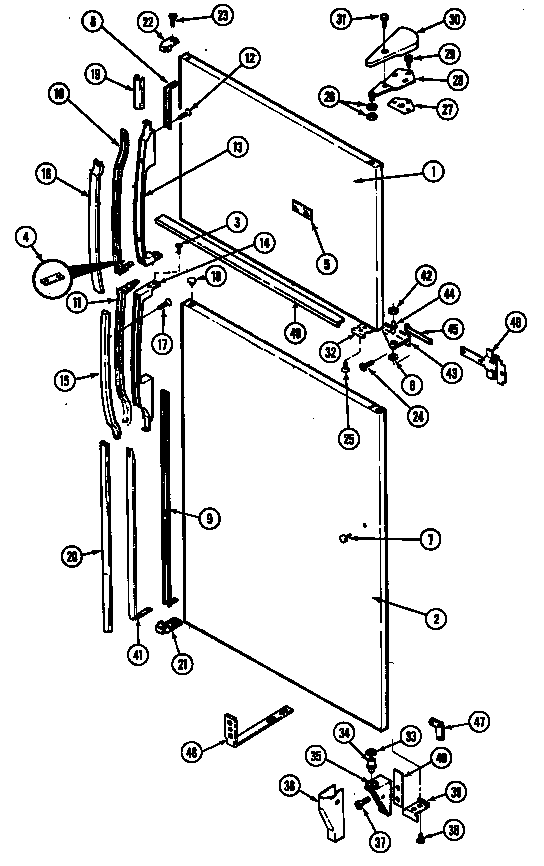 Outer door (rtd2100cab/dh79b) (rtd2100cae/dh72b) (rtd2100cae/dh77b) (rtd2100cae/dh78b) (rtd2100cae/dh79b)