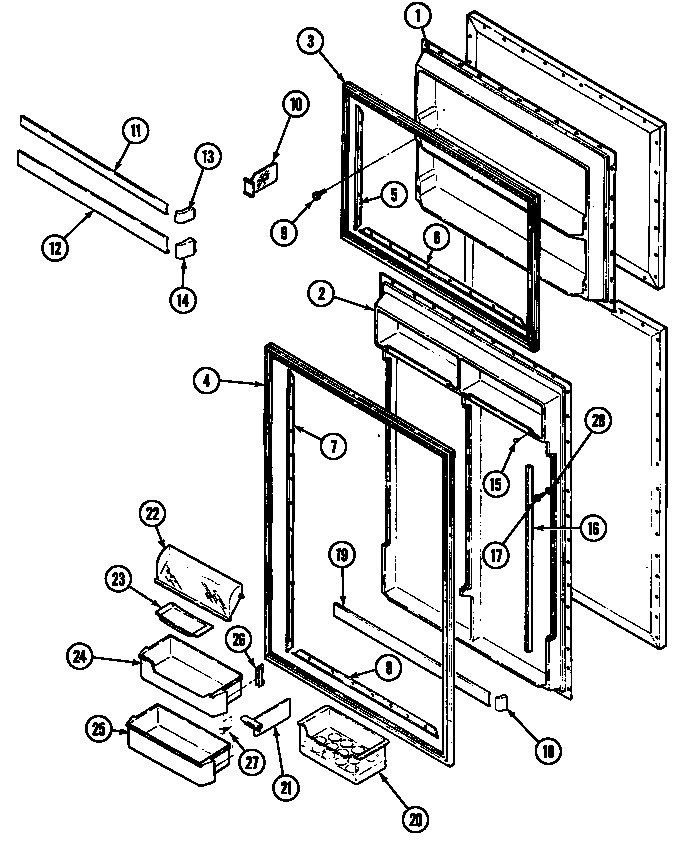 INNER DOOR (RTD2100CAB/DH79B) (RTD2100CAE/DH72B) (RTD2100CAE/DH77B) (RTD2100CAL/DH78B)