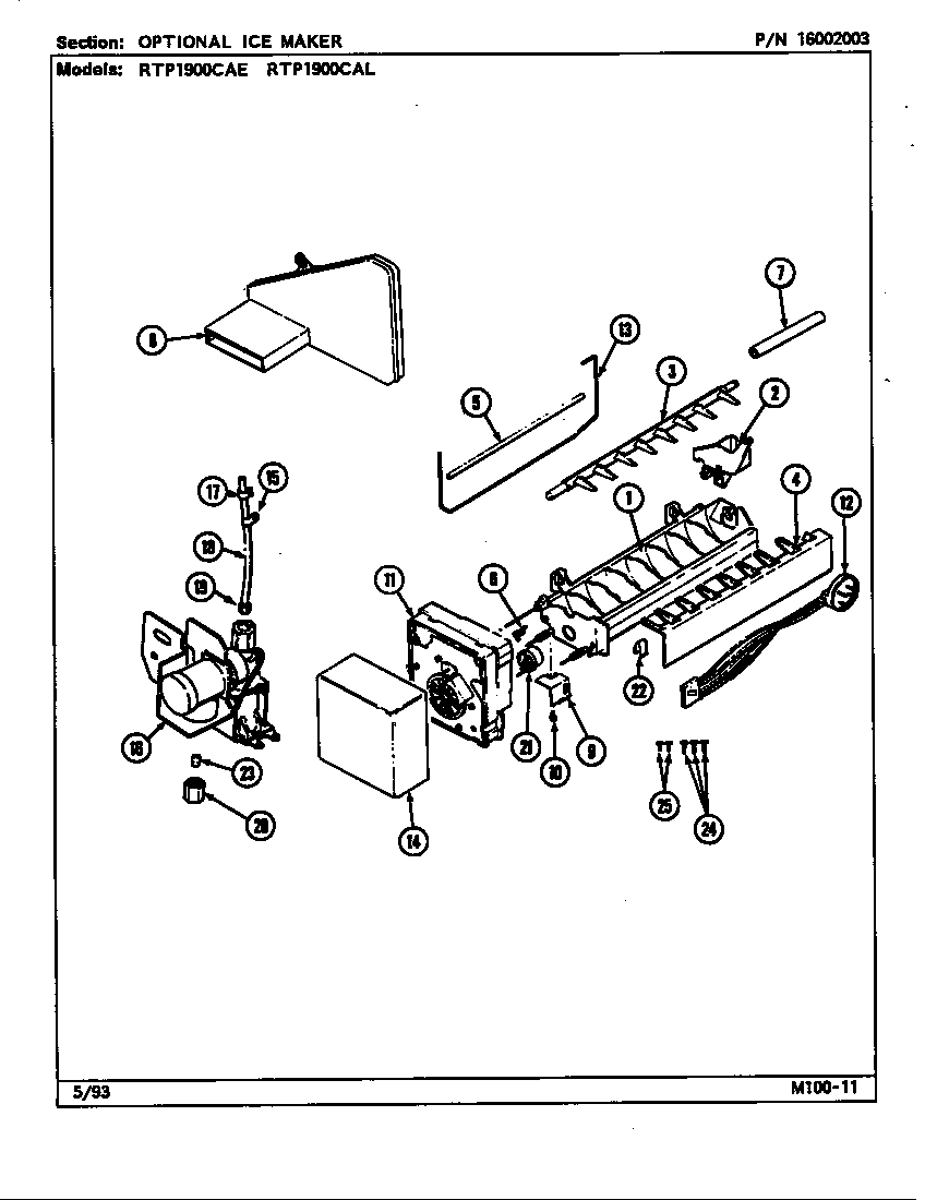 OPTIONAL ICE MAKER KIT (RAE3100AAX)